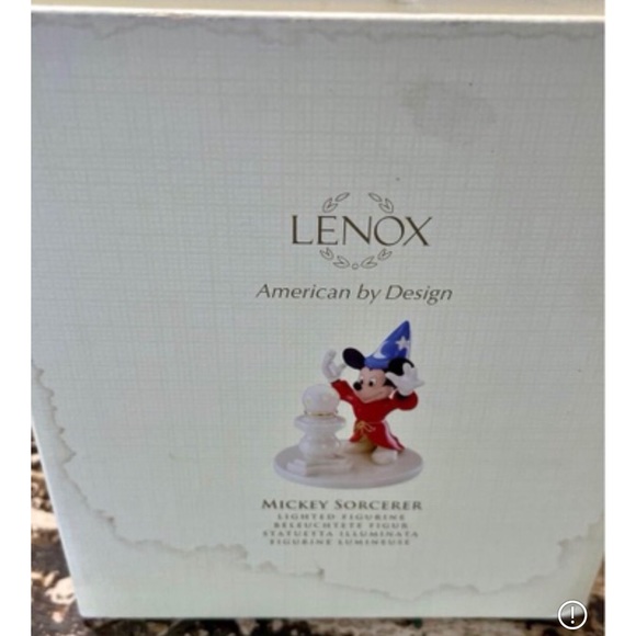 DISNEY “ SORCERER’S APPRENTICE” light up figurine by Lenox China EUC with box - Picture 6 of 6